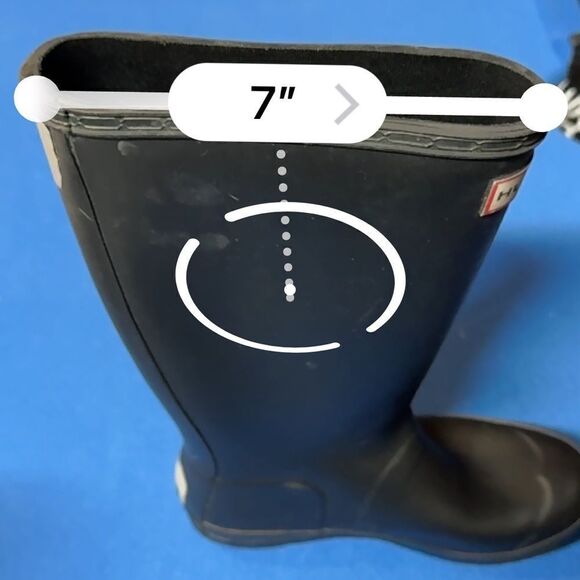 Hunter black tall rain boots size 37 US 6 - Picture 10 of 11